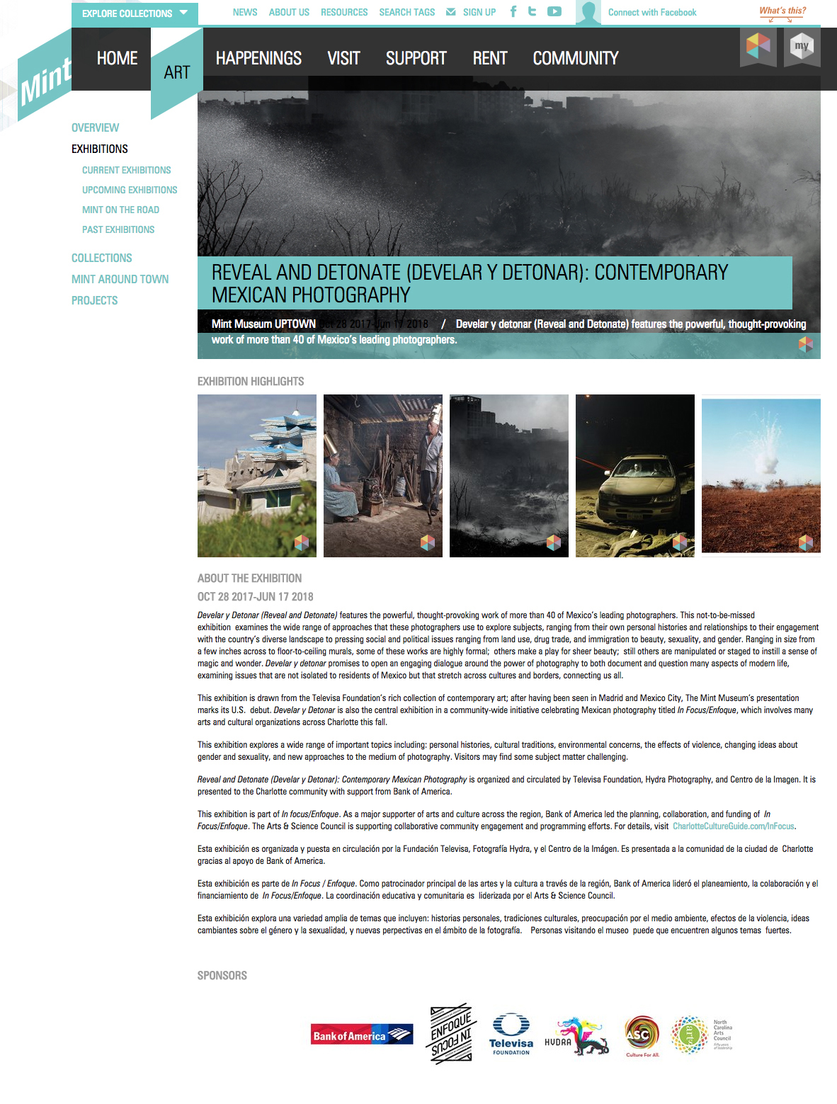 Pagina del Mint Museum